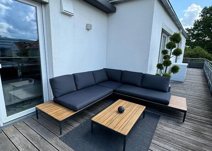 Moderne Penthouse Mit Einzigartigem Balkon 아파트 *